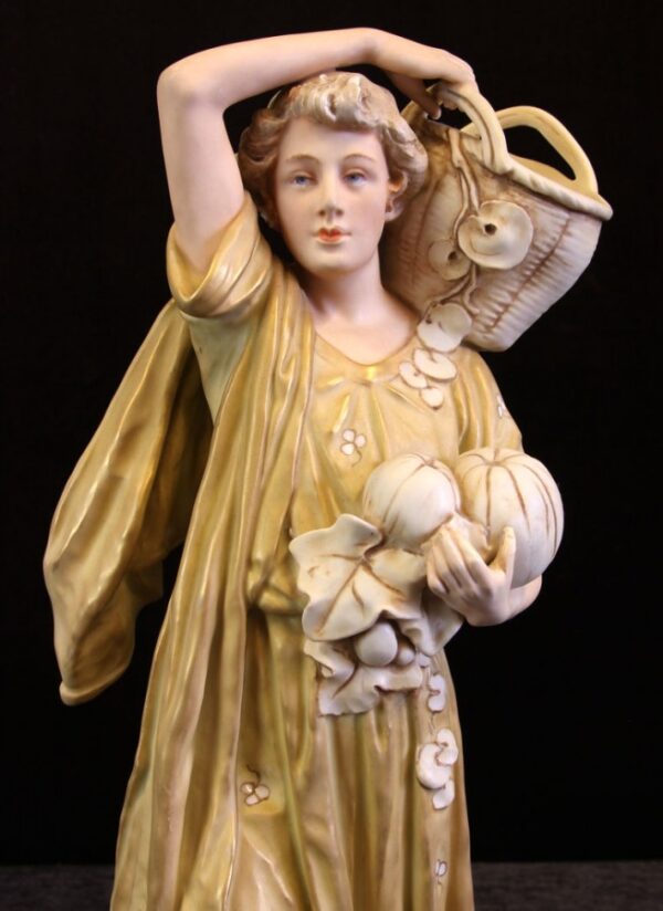 Large Pair Antique Royal Dux Figures - Image 10