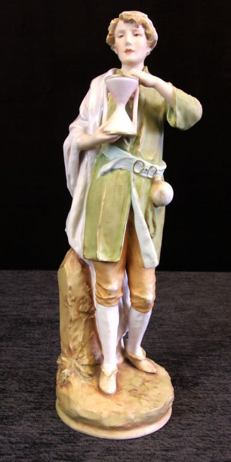 Antique Royal Dux Figure of Young Man Antique Antique Ceramics 4