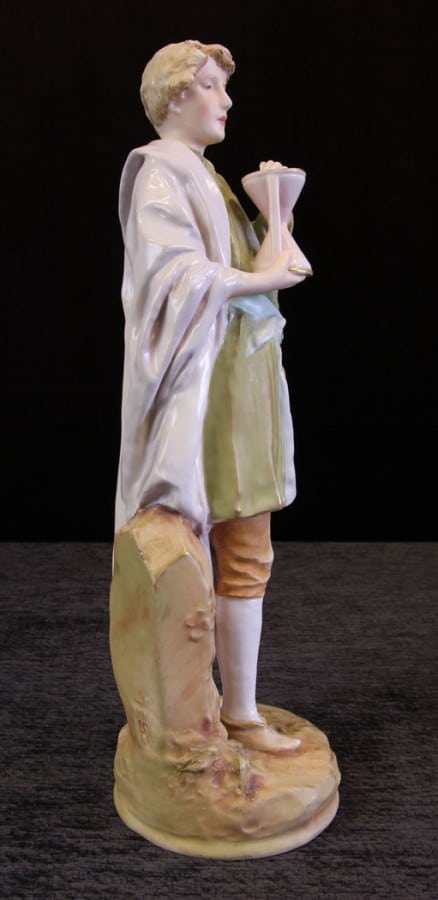 Antique Royal Dux Figure of Young Man Antique Antique Ceramics 5