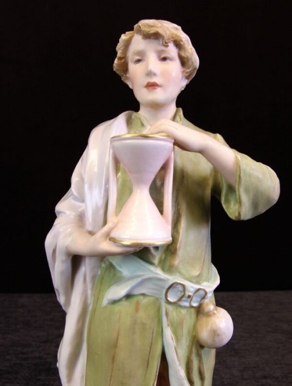 Antique Royal Dux Figure of Young Man - Image 4