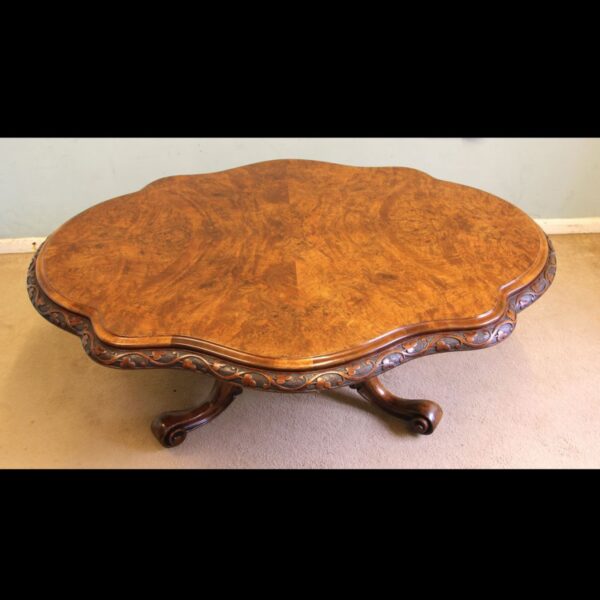 Antique Victorian Burr Walnut Coffee Table