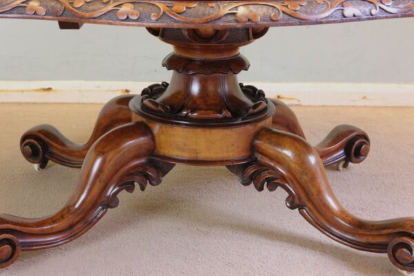 Antique Victorian Burr Walnut Coffee Table Antique Antique Tables 9
