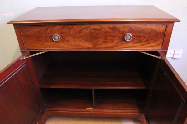 Antique Mahogany Georgian Style Chiffonier Sideboard Base - Image 11