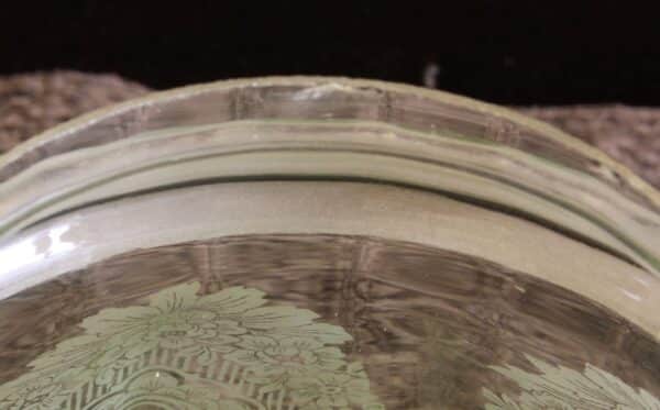 Antique Victorian Pale Green Oil Lamp Shade. - Image 7