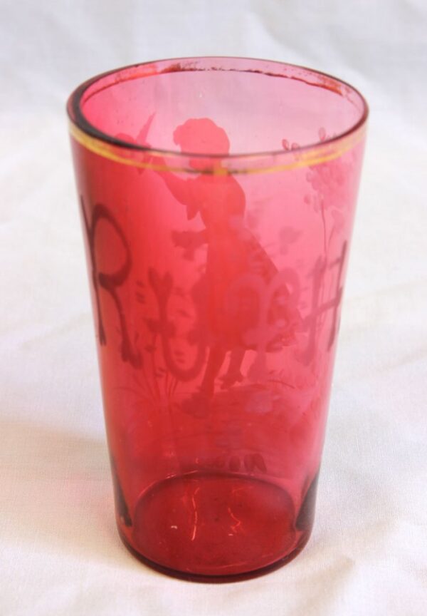 Antique Mary Gregory Cranberry Glass Tot cranberry Antique Glassware 7