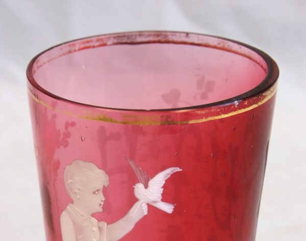 Antique Mary Gregory Cranberry Glass Tot - Image 6