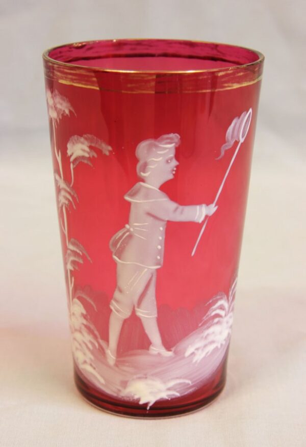 Antique Mary Gregory Cranberry Glass Tot - Image 2
