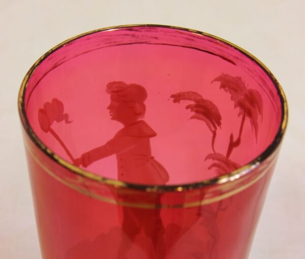 Antique Mary Gregory Cranberry Glass Tot - Image 5