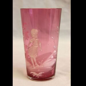 Antique Mary Gregory Cranberry Glass Tot
