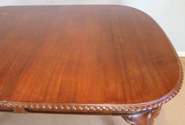 Antique Large Mahogany Extending Dining Table - Image 14
