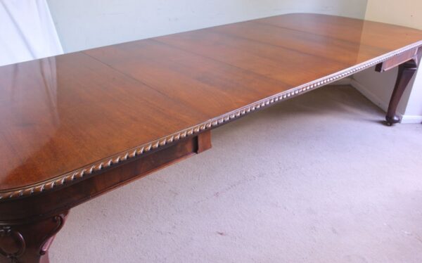 Antique Large Mahogany Extending Dining Table - Image 7