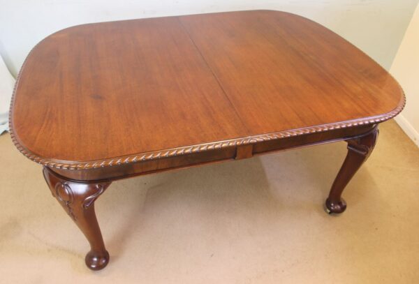 Antique Large Mahogany Extending Dining Table - Image 8