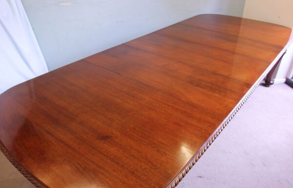 Antique Large Mahogany Extending Dining Table - Image 9