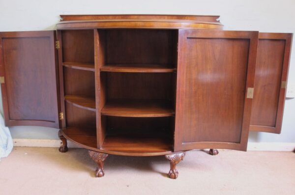 Figured Walnut Demi Lune Sideboard Side Cabinet Antique Antique Cabinets 13