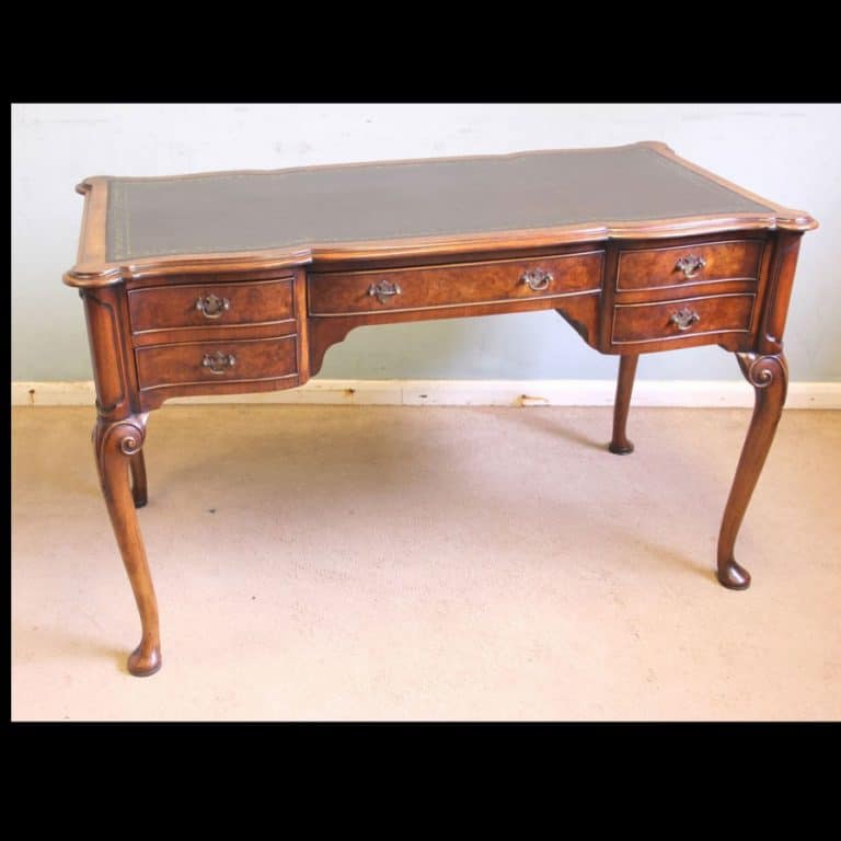 Antique Quality Burr Walnut Writing Desk desk Antique Desks Antique Quality Burr Walnut Writing Desk