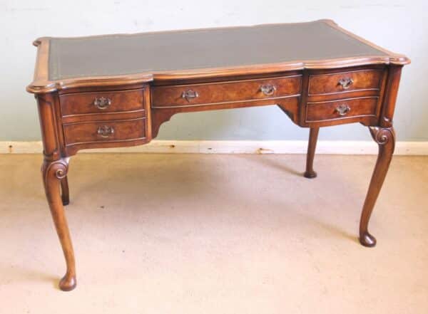 Antique Quality Burr Walnut Writing Desk - Image 2