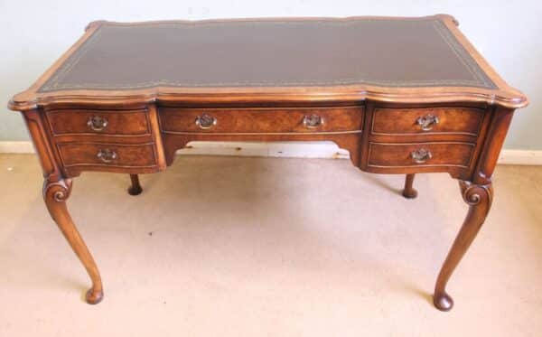 Antique Quality Burr Walnut Writing Desk - Image 11