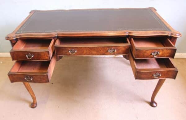 Antique Quality Burr Walnut Writing Desk - Image 12