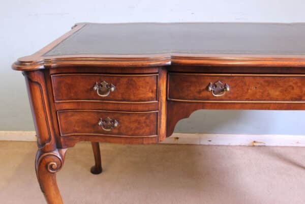 Antique Quality Burr Walnut Writing Desk - Image 13