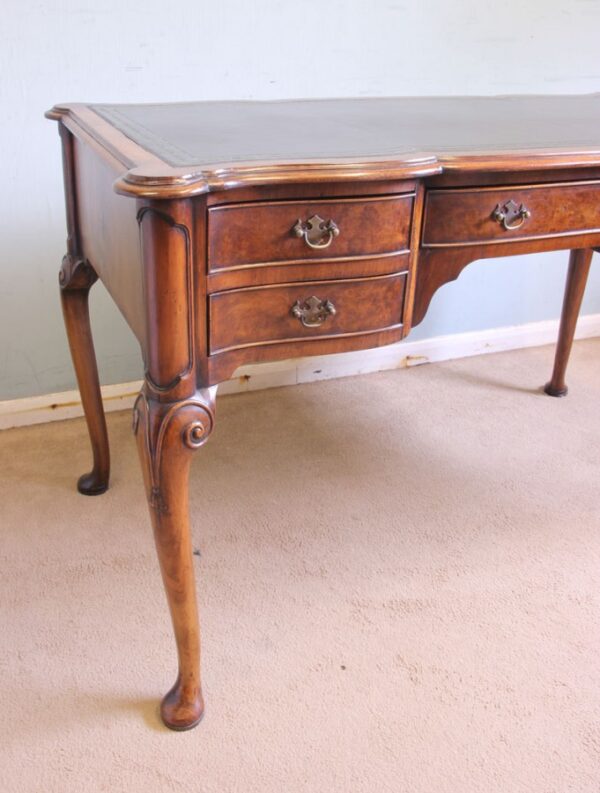 Antique Quality Burr Walnut Writing Desk - Image 14