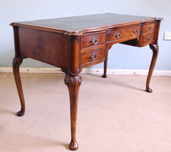Antique Quality Burr Walnut Writing Desk - Image 3