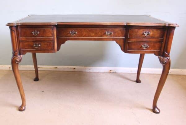 Antique Quality Burr Walnut Writing Desk - Image 6