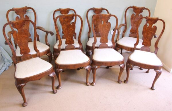 A Superb Set of Eight Burr Walnut Dining Chairs - Image 19