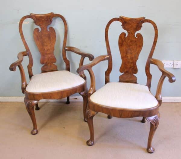 A Superb Set of Eight Burr Walnut Dining Chairs burr Antique Chairs 6