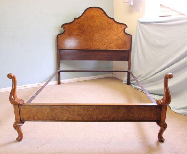 Burr Walnut Double Bed - Image 3