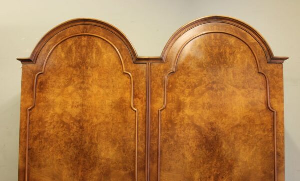 Burr Walnut Dome Top Double Hanging Wardrobe Antique Antique Wardrobes 7