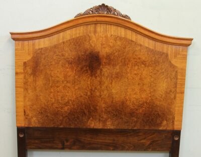 Antique Pair of Figured Walnut Single Headboards - Image 7