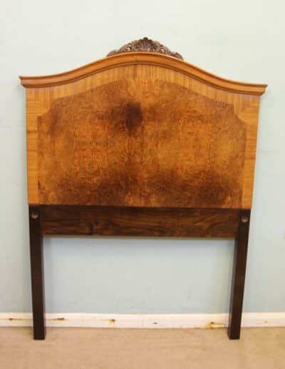 Antique Pair of Figured Walnut Single Headboards - Image 8