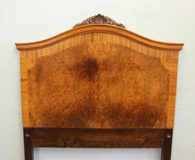 Antique Pair of Figured Walnut Single Headboards - Image 9