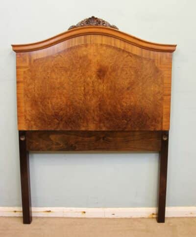 Antique Pair of Figured Walnut Single Headboards - Image 3