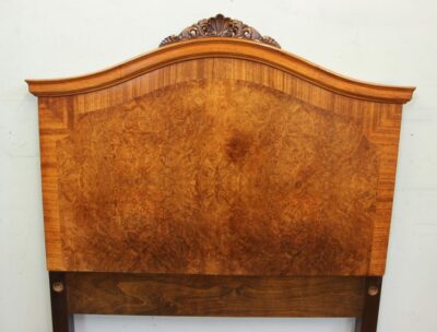 Antique Pair of Figured Walnut Single Headboards - Image 4