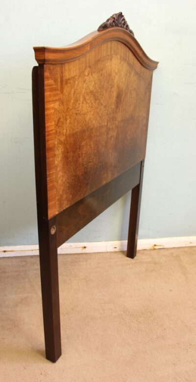 Antique Pair of Figured Walnut Single Headboards - Image 6