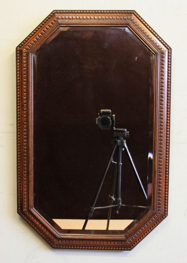 Oak Framed Overmantel Wall Mirror Antique Antique Mirrors 5