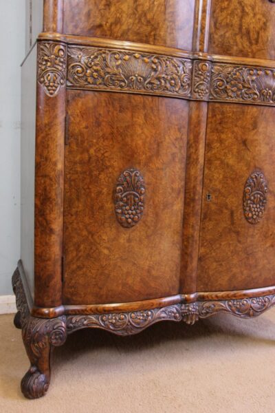 Antique Impressive Burr Oak Cocktail Drinks Cabinet burr Antique Cabinets 15