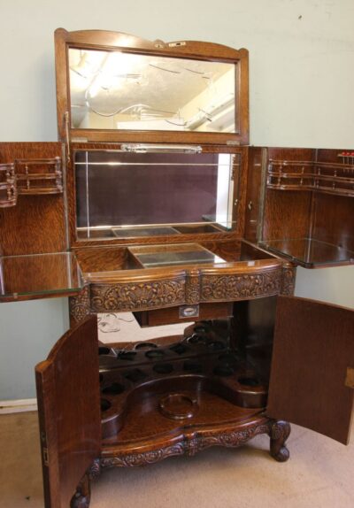 Antique Impressive Burr Oak Cocktail Drinks Cabinet burr Antique Cabinets 16