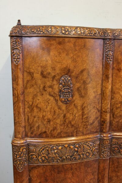 Antique Impressive Burr Oak Cocktail Drinks Cabinet - Image 16