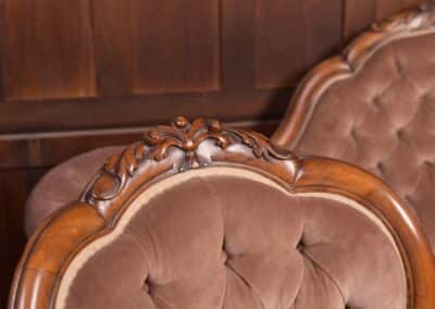 Stunning Victorian Walnut Parlour Settee And Two Chairs SAI1835 - Image 2