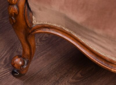 Stunning Victorian Walnut Parlour Settee And Two Chairs SAI1835 - Image 5