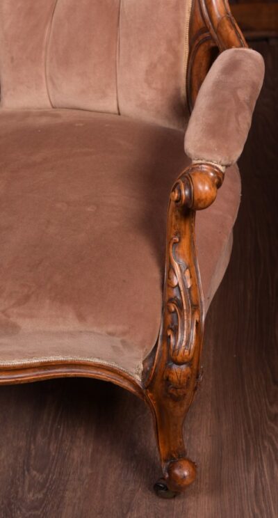 Stunning Victorian Walnut Parlour Settee And Two Chairs SAI1835 - Image 13