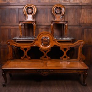 19th Century Country House Carved Walnut Hall Suite SAI1881 Antique Furniture