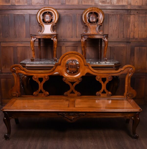 19th Century Country House Carved Walnut Hall Suite SAI1881 Antique Furniture 3