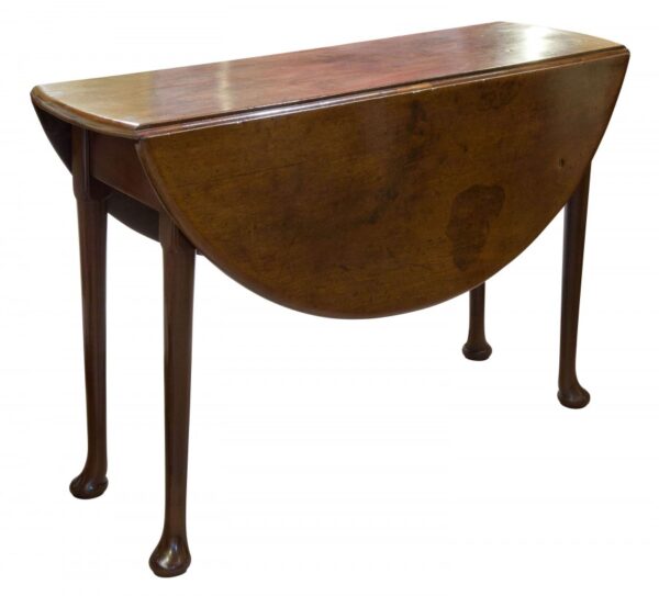 18thc mahogany pad foot drop-leaf table