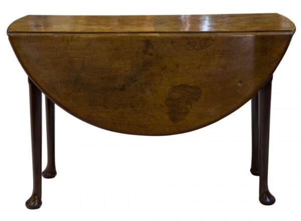 18thc mahogany pad foot drop-leaf table - Image 6