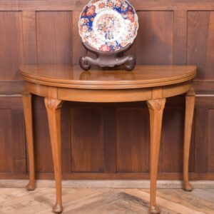 Quality Edwardian Demi-lune Mahogany Fold Over Tea Table SAI1939 Antique Furniture