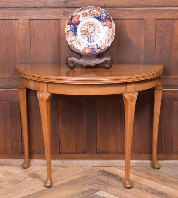 Quality Edwardian Demi-lune Mahogany Fold Over Tea Table SAI1939 Antique Furniture 3