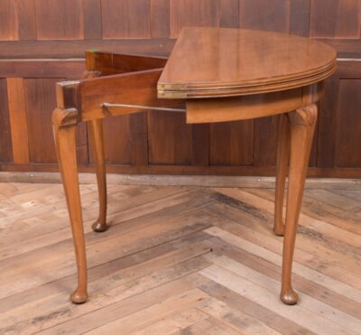 Edwardian Demi-lune Mahogany Fold Over Tea Table SAI1939 - Image 7